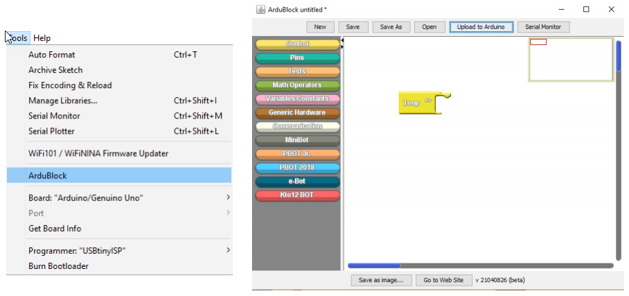 ArduBlock Tool an image alt text